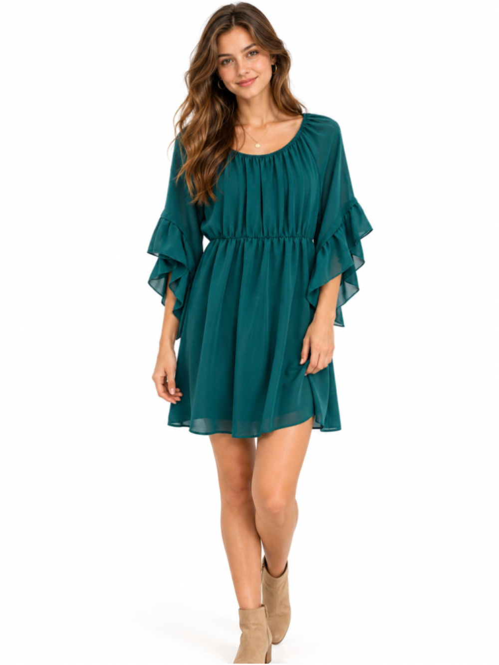 Altar'd State Mini Dress Blue Green Size XS